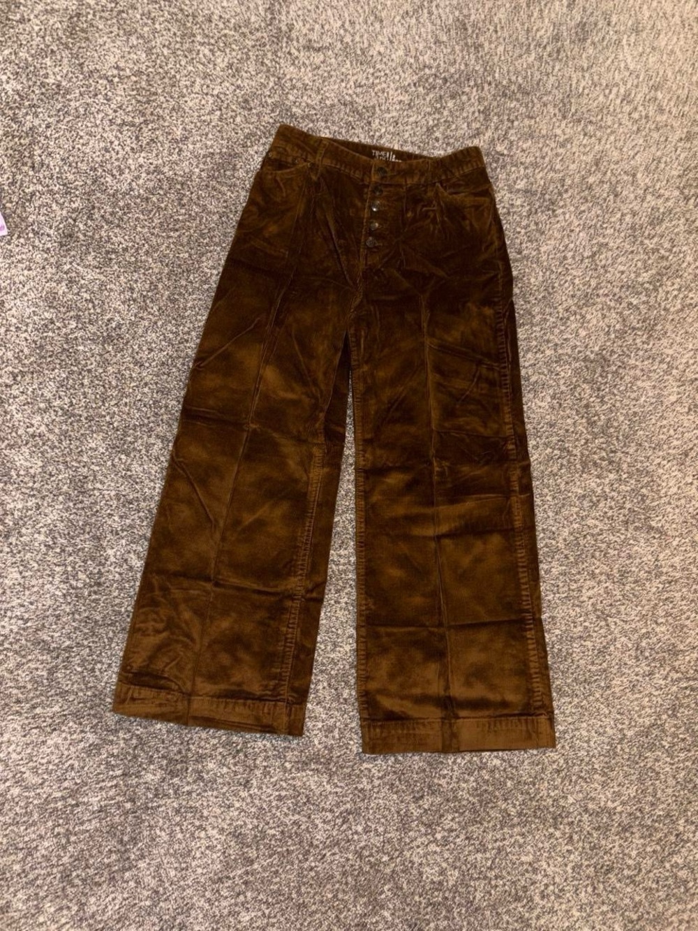 brown corduroy baggy high waisted pants